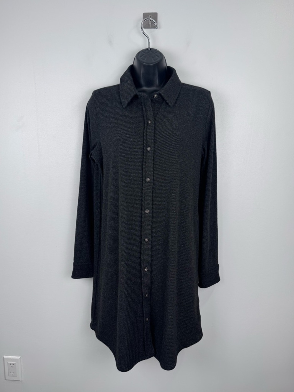 Faherty‎ Women Legend Sweater Shirtdress Grey Size Medium